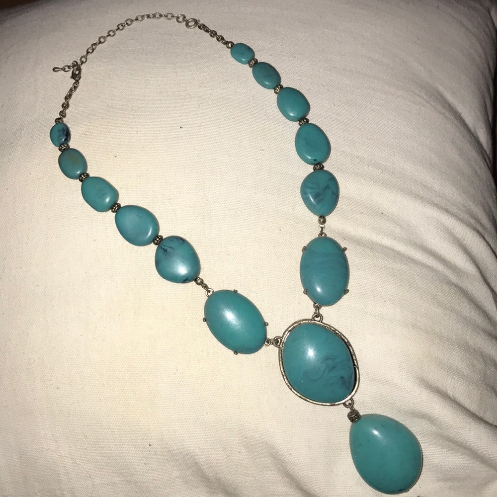 Turquoise Color Statement Necklace